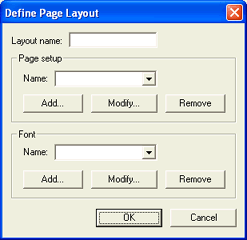 Define Page Layout Dialog Box
