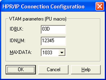 HPR/IP Connection Configuration Dialog Box