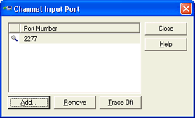 Channel Input Port Dialog Box