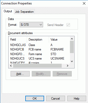 Ficon Output Tab