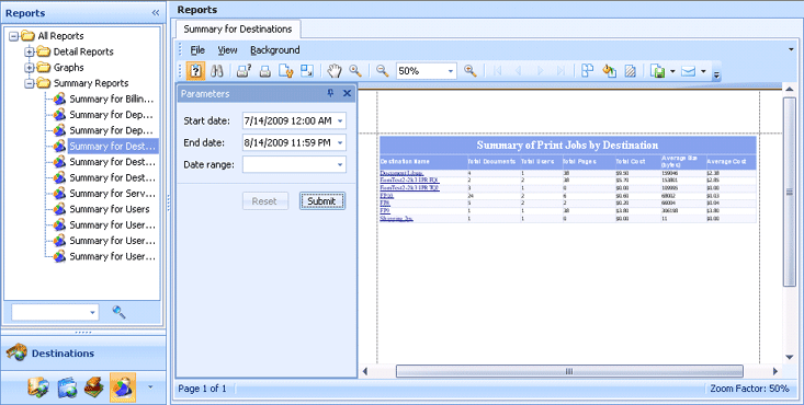 Reports Application