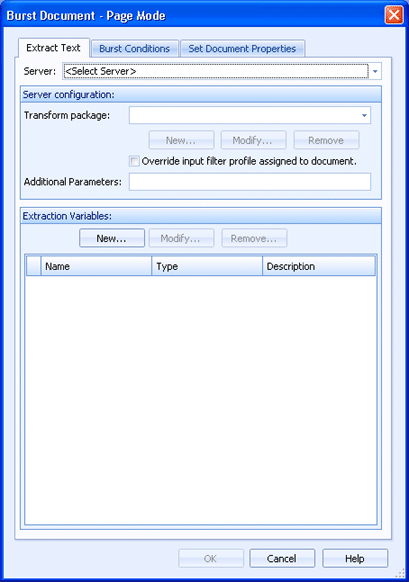 Extract Text Tab