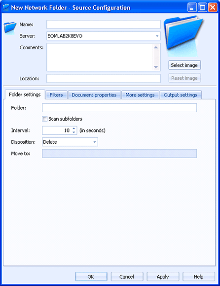 Folder Settings Tab