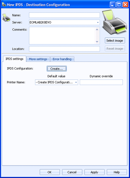 IPDS Settings Tab