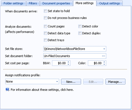 More Settings Tab