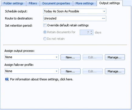 Output Settings Tab