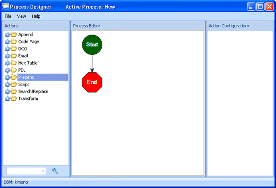 Process Designer Window
