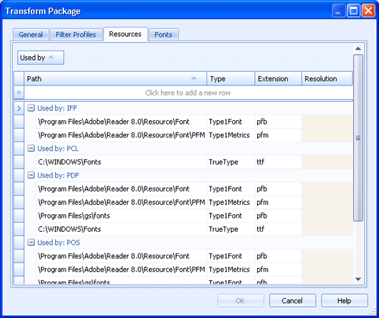 Resources Tab