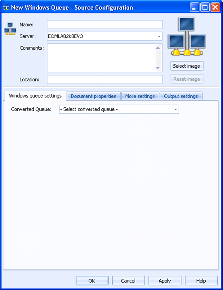 Windows Queue Settings Tab
